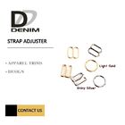 Metal Sliver & Gold Strap Adjuster For Bra & Ladies Garments Ring Slider Hook