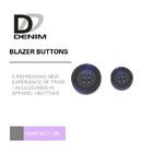 Large Black And Blue Mens Blazer Buttons , Decorative Design 4 Hole Buttons